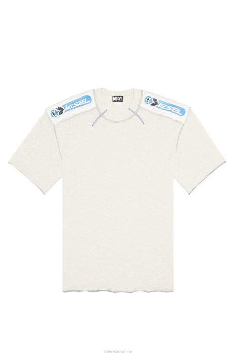 Diesel Men t-crahor-ss-g1 FLL0189 Apparel Light Grey