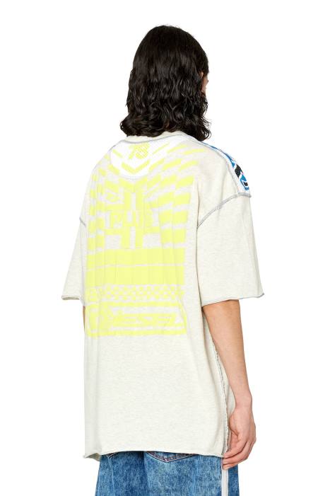 Diesel Men t-crahor-ss-g1 FLL0189 Apparel Light Grey