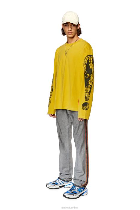 Diesel Men t-crane-ls-l3 FLL0269 Apparel Yellow