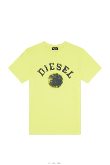 Diesel Men t-diegor-k56 FLL0170 Apparel Yellow Fluo