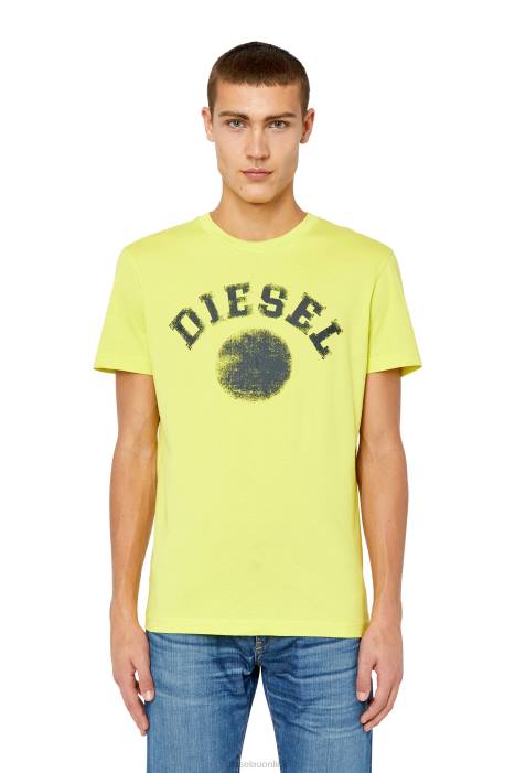 Diesel Men t-diegor-k56 FLL0170 Apparel Yellow Fluo