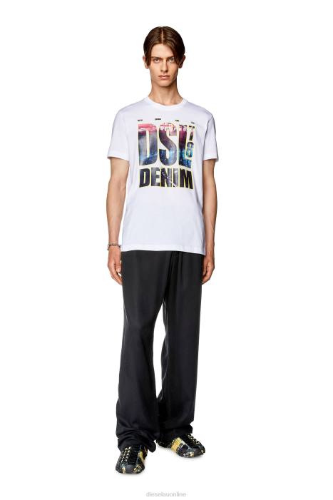 Diesel Men t-diegor-l7 FLL0260 Apparel White