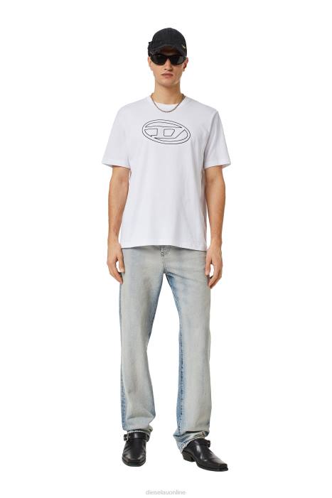 Diesel Men t-just-bigoval FLL0195 Apparel White