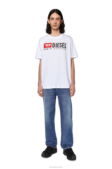 Diesel Men t-just-divstroyed FLL0284 Apparel White