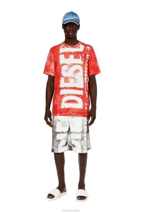 Diesel Men t-just-g12 FLL0184 Apparel Red