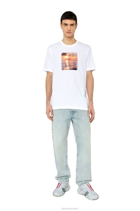 Diesel Men t-just-g24 FLL0172 Apparel White