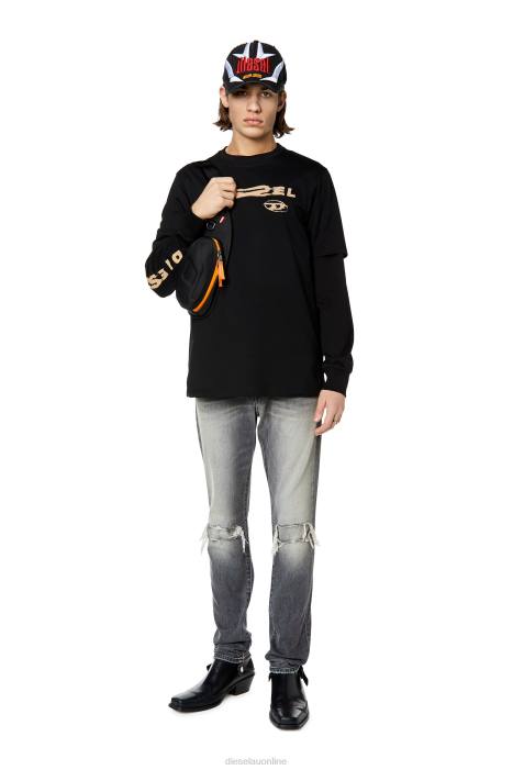 Diesel Men t-just-g9 FLL0210 Apparel Black