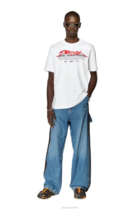 Diesel Men t-just-l3 FLL0240 Apparel White