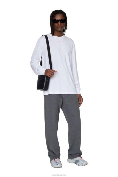 Diesel Men t-just-ls-d FLL0196 Apparel White