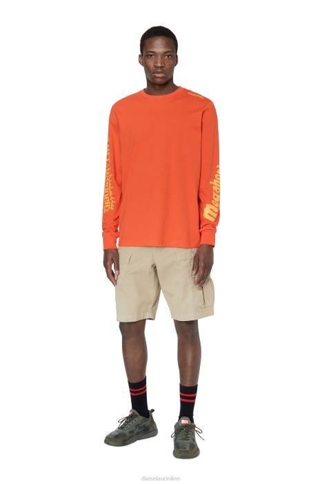 Diesel Men t-just-ls-e6 FLL0199 Apparel Orange