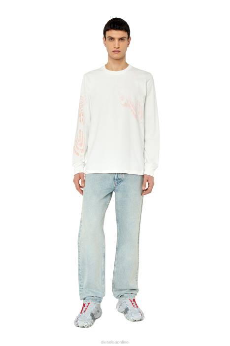 Diesel Men t-just-ls-g1 FLL0179 Apparel White
