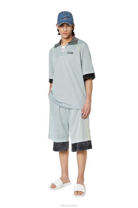 Diesel Men t-mec FLL0186 Apparel Light Grey