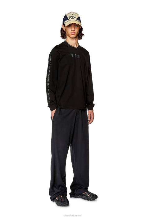 Diesel Men t-must-ls-l4 FLL0280 Apparel Black