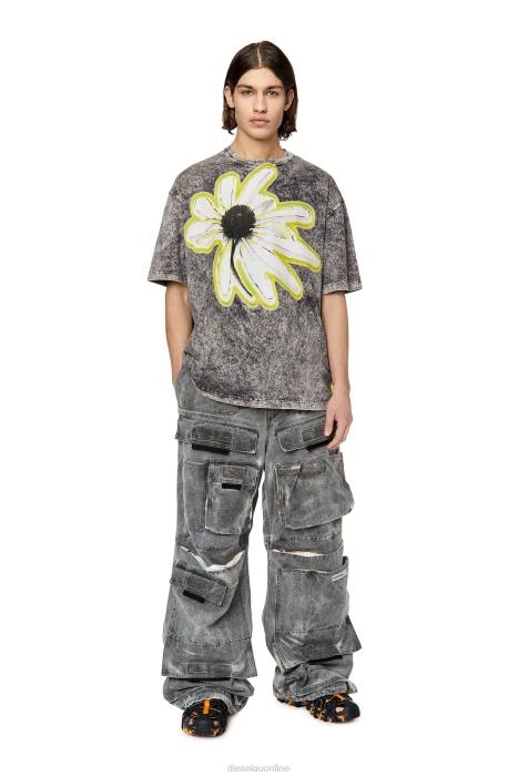 Diesel Men t-wash-h3 FLL0235 Apparel Black
