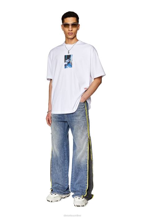 Diesel Men t-wash-l3 FLL0185 Apparel White