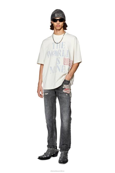 Diesel Men t-wash-l7 FLL0256 Apparel White