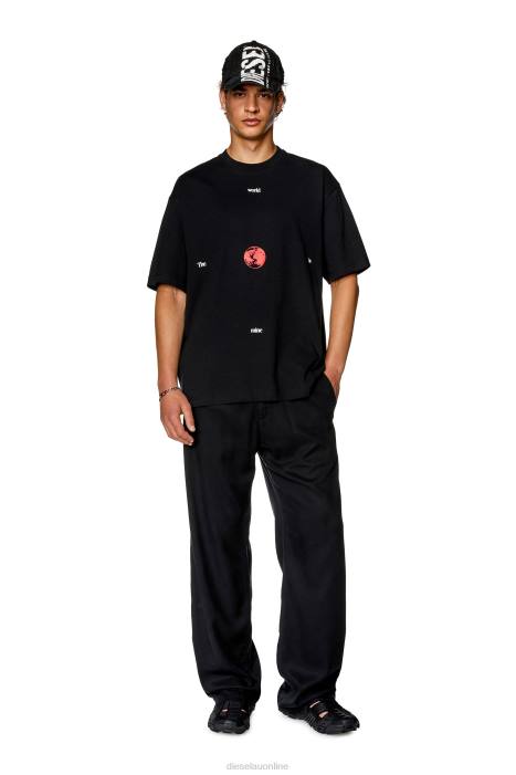 Diesel Men t-wash-l9 FLL0242 Apparel Black