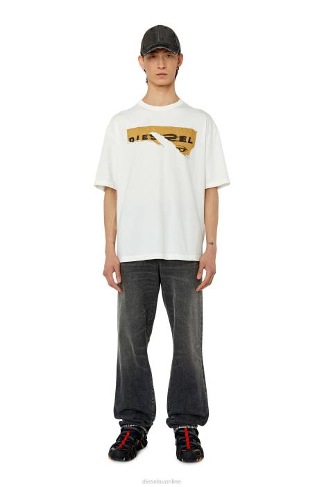 Diesel Men t-wash-poff FLL0223 Apparel White