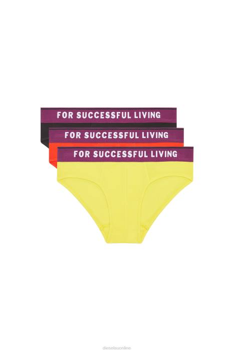 Diesel Men umbr-andrethreepack FLL0451 Apparel Black/Yellow