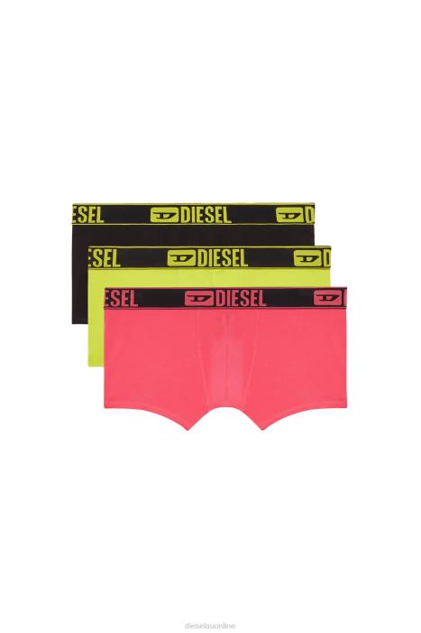 Diesel Men umbx-damienthreepack FLL0428 Apparel Pink/Yellow