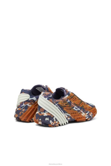 Diesel Men s-prototype low FLL0518 Footwear Brown/Blue