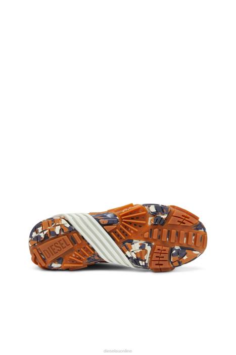 Diesel Men s-prototype low FLL0518 Footwear Brown/Blue