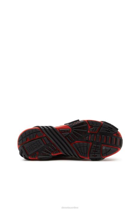 Diesel Men s-prototype v2 FLL0523 Footwear Black/Red