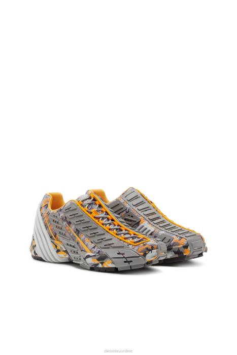 Diesel Men s-prototype v2 FLL0532 Footwear Grey/Orange