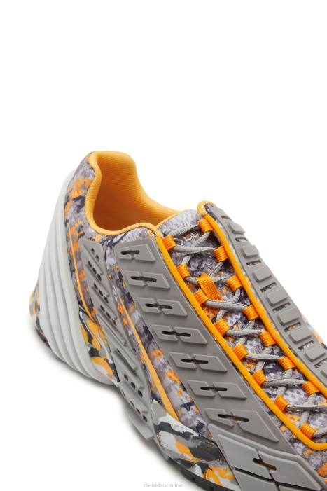 Diesel Men s-prototype v2 FLL0532 Footwear Grey/Orange