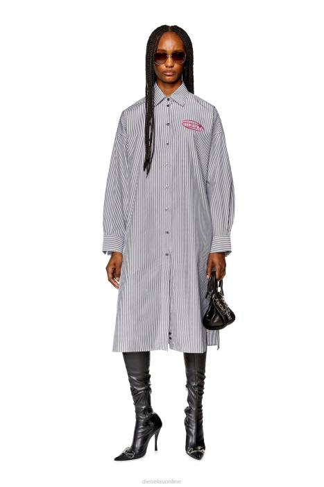 Diesel Women d-lun-stripe FLL0817 Apparel Black/White