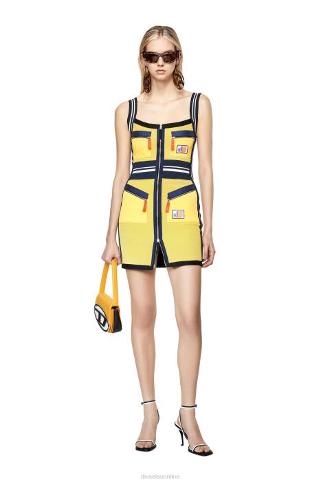 Diesel Women d-mesher FLL0794 Apparel Black/Yellow