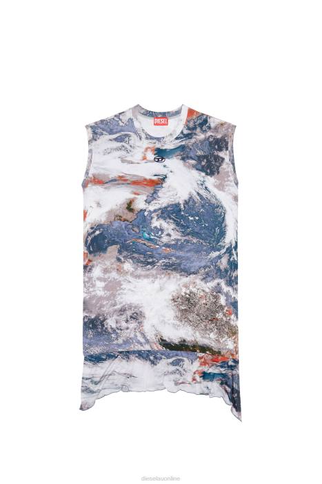 Diesel Women d-rolletty-nw-l1 FLL0803 Apparel Blue/White