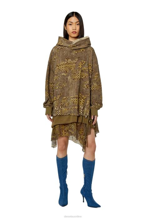 Diesel Women d-rolly-hood FLL0838 Apparel Military Green