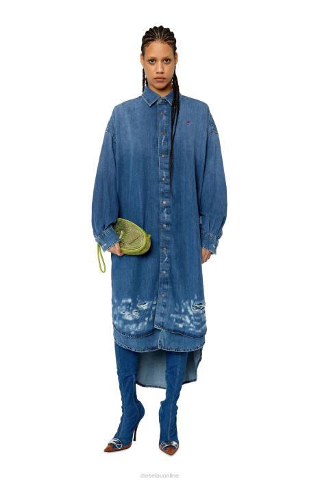 Diesel Women de-davis-l FLL0830 Apparel Medium blue