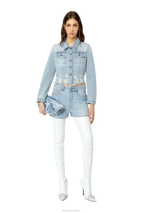 Diesel Women de-slimmy-p FLL0775 Apparel Light Blue