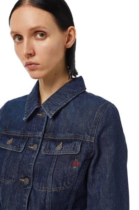 Diesel Women de-slimmy trucker jacket FLL0769 Apparel Dark Blue