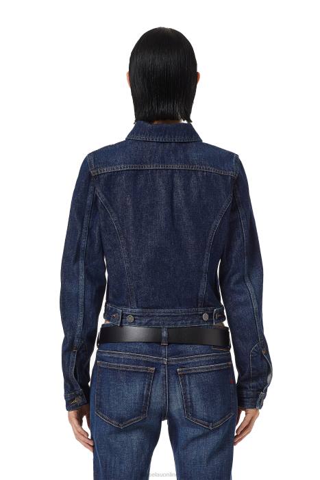 Diesel Women de-slimmy trucker jacket FLL0769 Apparel Dark Blue