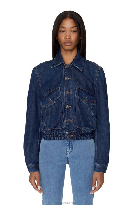 Diesel Women de-tracy bomber jacket FLL0771 Apparel Dark Blue