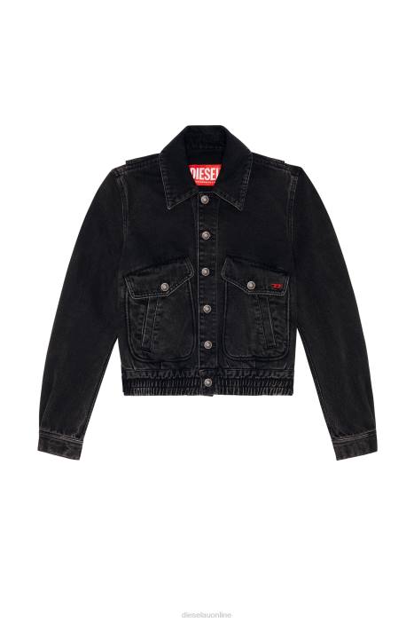 Diesel Women de-tracy bomber jacket FLL0778 Apparel Black/Dark grey