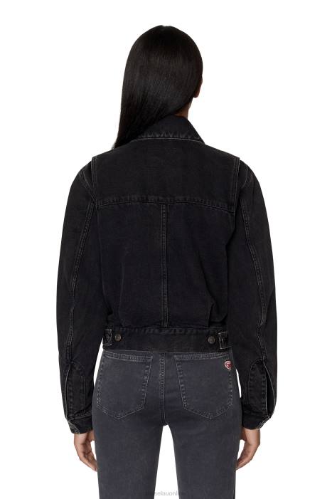 Diesel Women de-tracy bomber jacket FLL0778 Apparel Black/Dark grey