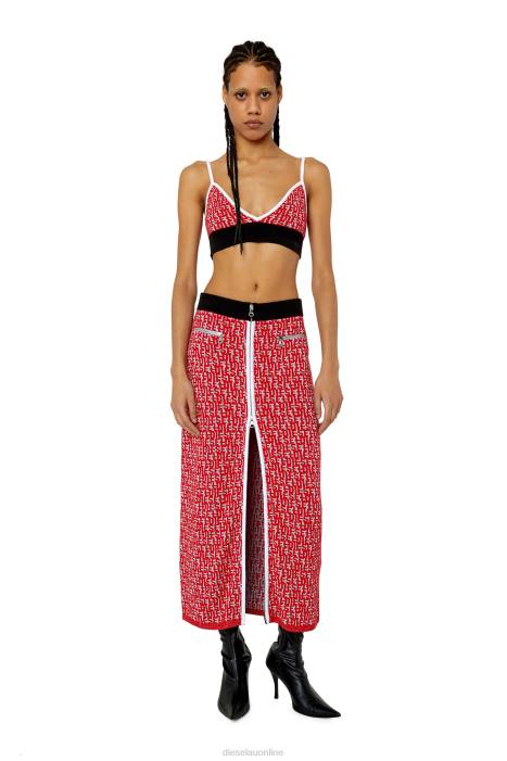 Diesel Women m-athilde-top FLL0879 Apparel Black/Red