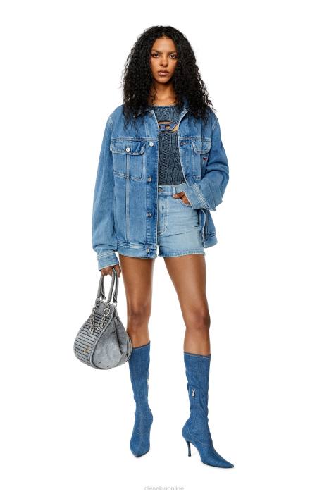 Diesel Women d-ger FLL0979 Apparel Light Blue