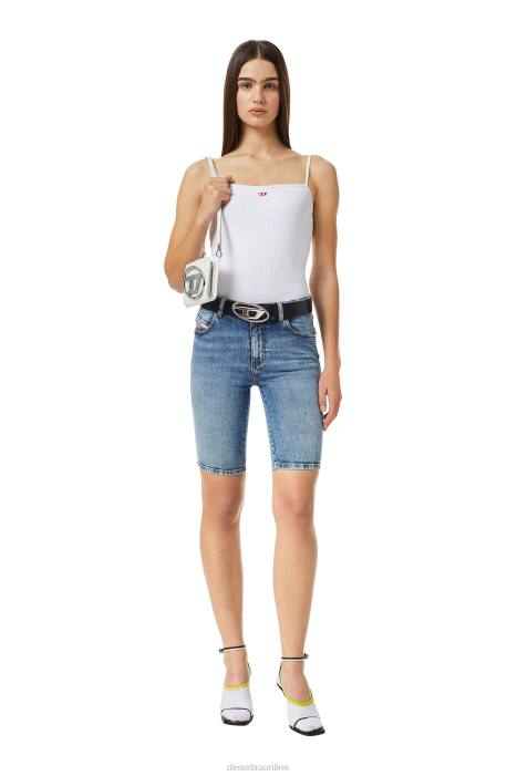 Diesel Women de-ginny cycling pants FLL0984 Apparel Medium blue