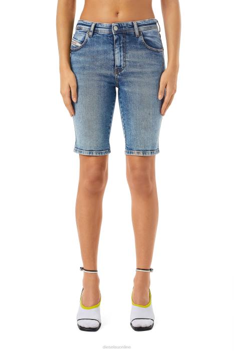 Diesel Women de-ginny cycling pants FLL0984 Apparel Medium blue