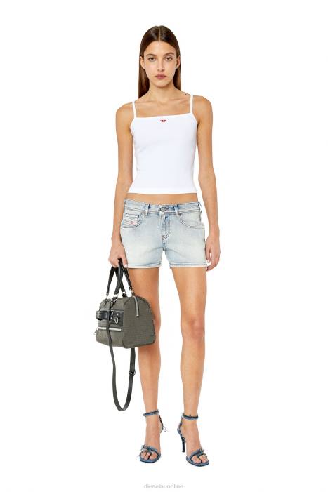Diesel Women de-lyla-short FLL0988 Apparel Light Blue