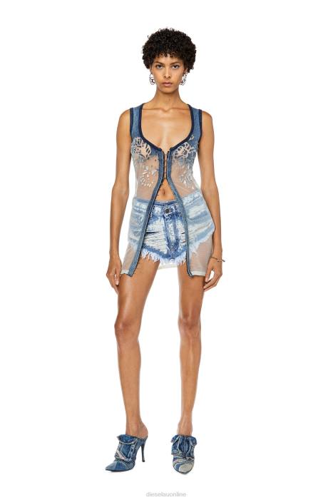 Diesel Women de-nalur FLL01007 Apparel Light Blue