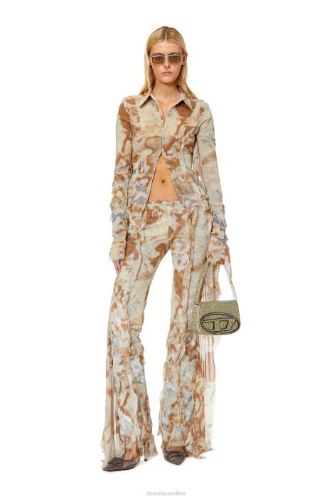 Diesel Women p-foluke FLL01001 Apparel Brown/Grey