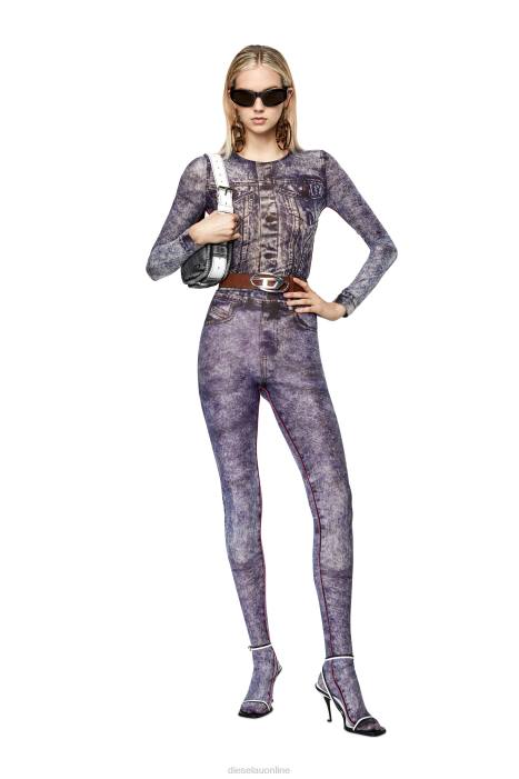 Diesel Women p-koll FLL0970 Apparel Blue