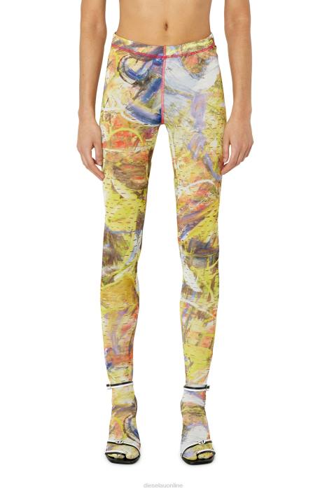 Diesel Women p-koll-g1 FLL01008 Apparel White/Yellow