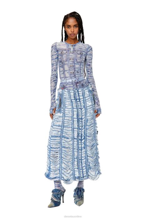 Diesel Women p-koll-h3 FLL01006 Apparel Light Blue